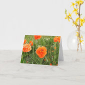 Papaver in de wind kaart (Gele Bloem)