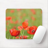 papaver in een mousepad muismat (Met muis)