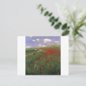 Papaver in het veld SZINYEI MERSE, Pál rode bloem Briefkaart (Staand voorkant)
