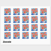 Papaver in vaas Sticker (Vel)