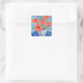 Papaver in vaas Sticker (Tas)