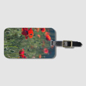  papaver in Wild Meadow Foto Bagagelabel (Voorkant (horizontaal))