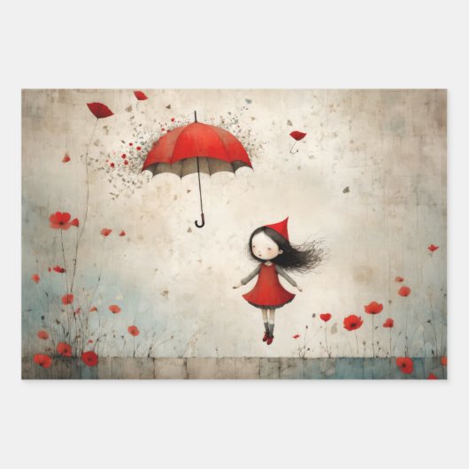 papaver inpakpapier vel (Voorkant 3)