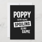 Papaver is mijn naam die mijn spel spuugt bedankkaart (Voorkant)