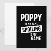 Papaver is mijn naam die mijn spel spuugt bedankkaart (Voorkant / Achterkant)