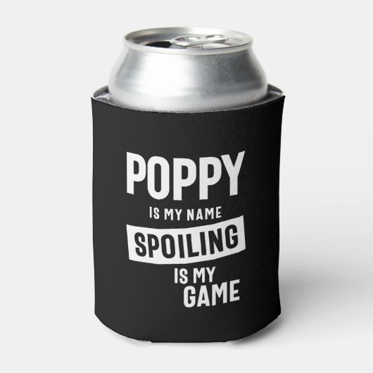 Papaver is mijn naam die mijn spel spuugt blikjeskoeler (Blikje Voorkant)