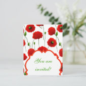 papaver kaart (Staand voorkant)