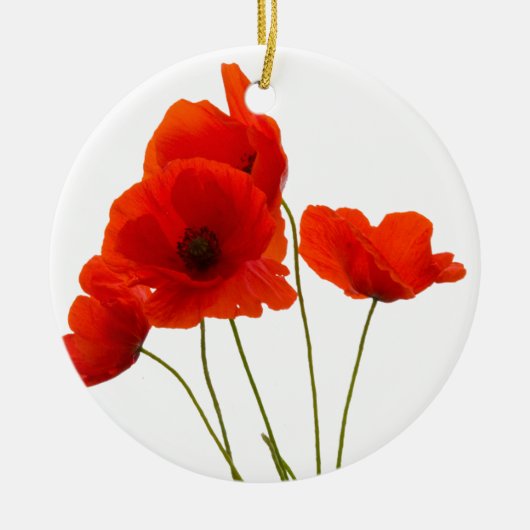 papaver keramisch ornament (Voorkant)
