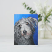 ' papaver' - Lurcher girl Briefkaart (Staand voorkant)