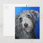 ' papaver' - Lurcher girl Briefkaart (Voorkant / Achterkant)