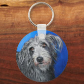 ' papaver' - Lurcher girl Sleutelhanger (Voorkant)