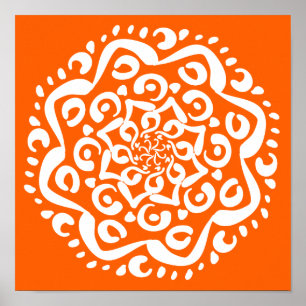 Papaver Mandala Poster