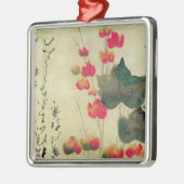 papaver metalen ornament (Links)