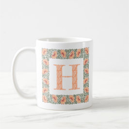  papaver monogram peach Green Floral Wreator Koffiemok