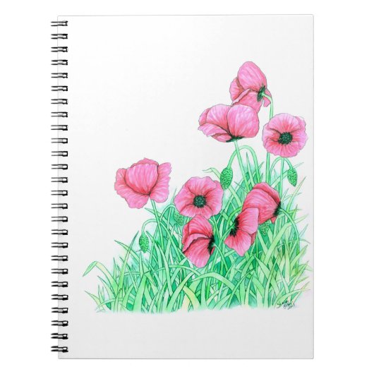 papaver notitieboek (Voorkant)