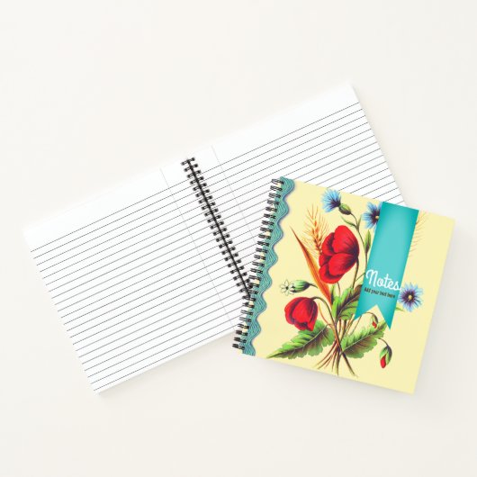  papaver notitieboek (Binnen)