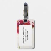 Papaver op wit bagagelabel (Achterkant verticaal)