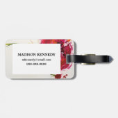 Papaver op wit bagagelabel (Achterkant horizontaal)