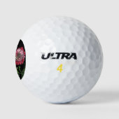  papaver op zwart Waterverf schilderen Golfballen (Logo)