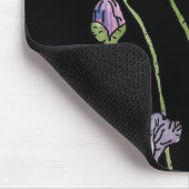  papaver op zwart Waterverf schilderen Muismat (Hoek)