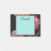  papaver op zwart Waterverf schilderen Post-it® Notes (Voorkant)