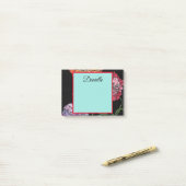 papaver op zwart Waterverf schilderen Post-it® Notes (Op bureau)