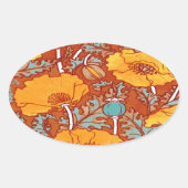 papaver ovale sticker (Voorkant)