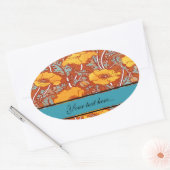  papaver ~ ovale Sticker (Envelop)