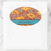  papaver ~ ovale Sticker (Tas)