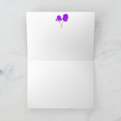 Papaver Poppy Lila op bleek-blauwe achtergrond Kaart (Binnen)