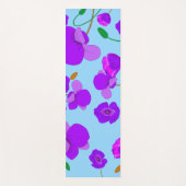 Papaver Poppy Lila op bleek-blauwe achtergrond Yogamat (Voorkant)