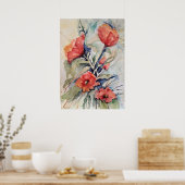 papaver poster (Keuken)