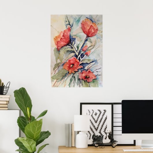 papaver poster (Thuiskantoor)