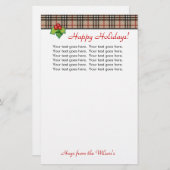 Papaver Red met kerstfeestartikelen Briefpapier (Voorkant / Achterkant)