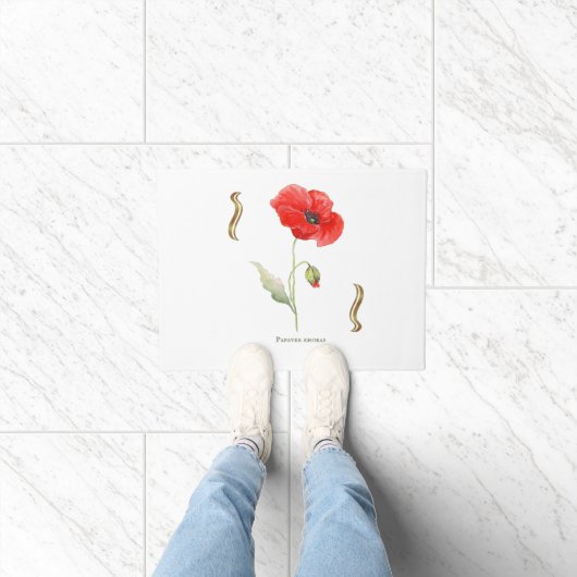 Papaver rhoeas  deurmat (Binnen)