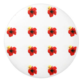 PAPAVER RODE BLOEM PATRONEN KERAMISCHE KNOP