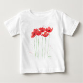 papaver rode bloemen Waterverf wilde bloemen (Voorkant)