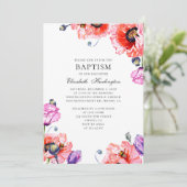 Papaver. Rode tuinbloemen. Zomerbloemendoop Kaart (Staand voorkant)