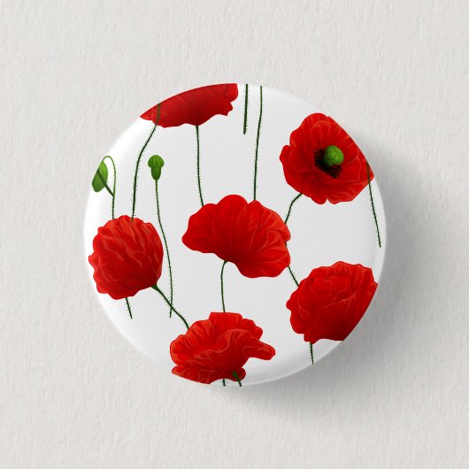 papaver ronde button 3,2 cm (Voorkant)