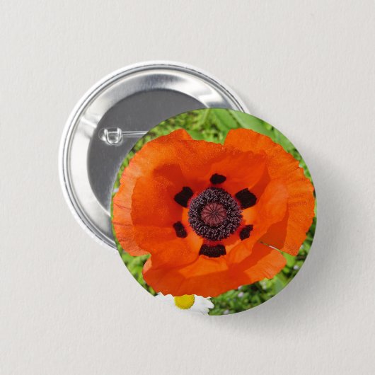 Papaver Ronde Button 5,7 Cm (Voorkant /achterkant)