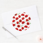 papaver ronde sticker (Envelop)