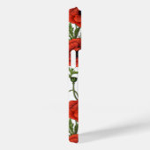 Papaver, rood en groen op wit Case-Mate iPhone case (Achterkant / Rechts)