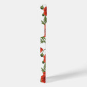 Papaver, rood en groen op wit iPhone hoesje (Rechterkant)