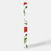 Papaver, rood en groen op wit iPhone hoesje (Linkerkant)