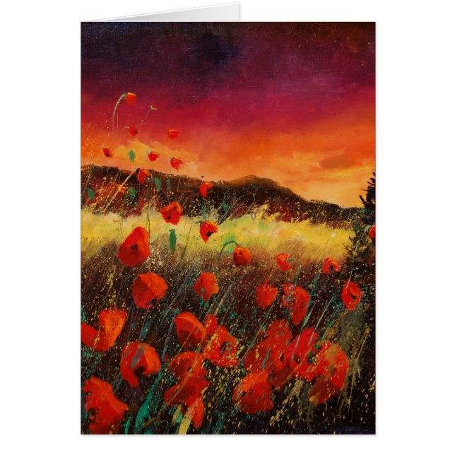 papaver ' s in zonsondergang 76 (Voorkant)