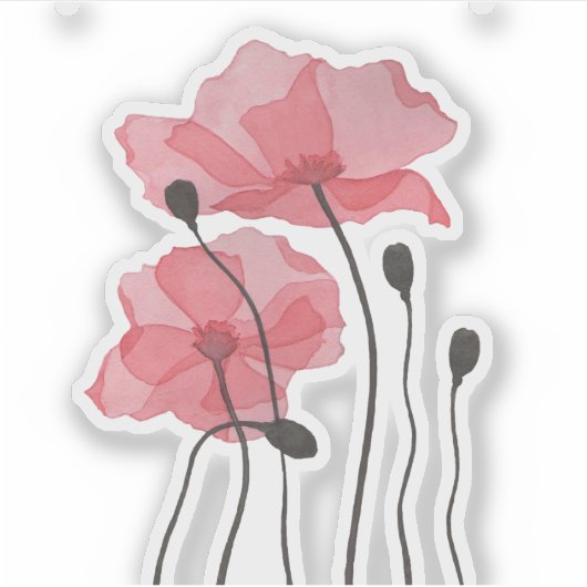 papaver sticker (Voorkant)
