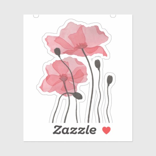 papaver sticker (Vel)