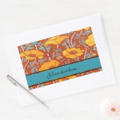  papaver ~ Sticker rechthoek (Envelop)