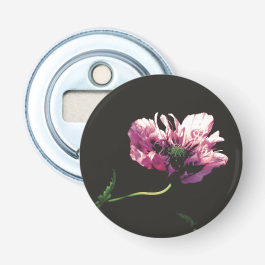 Papaver Sugarplum Button Flesopener (Voorkant)