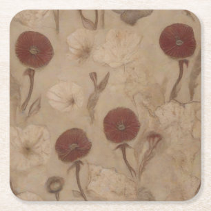 Papaver symboliseert het verval van de beschaving kartonnen onderzetters